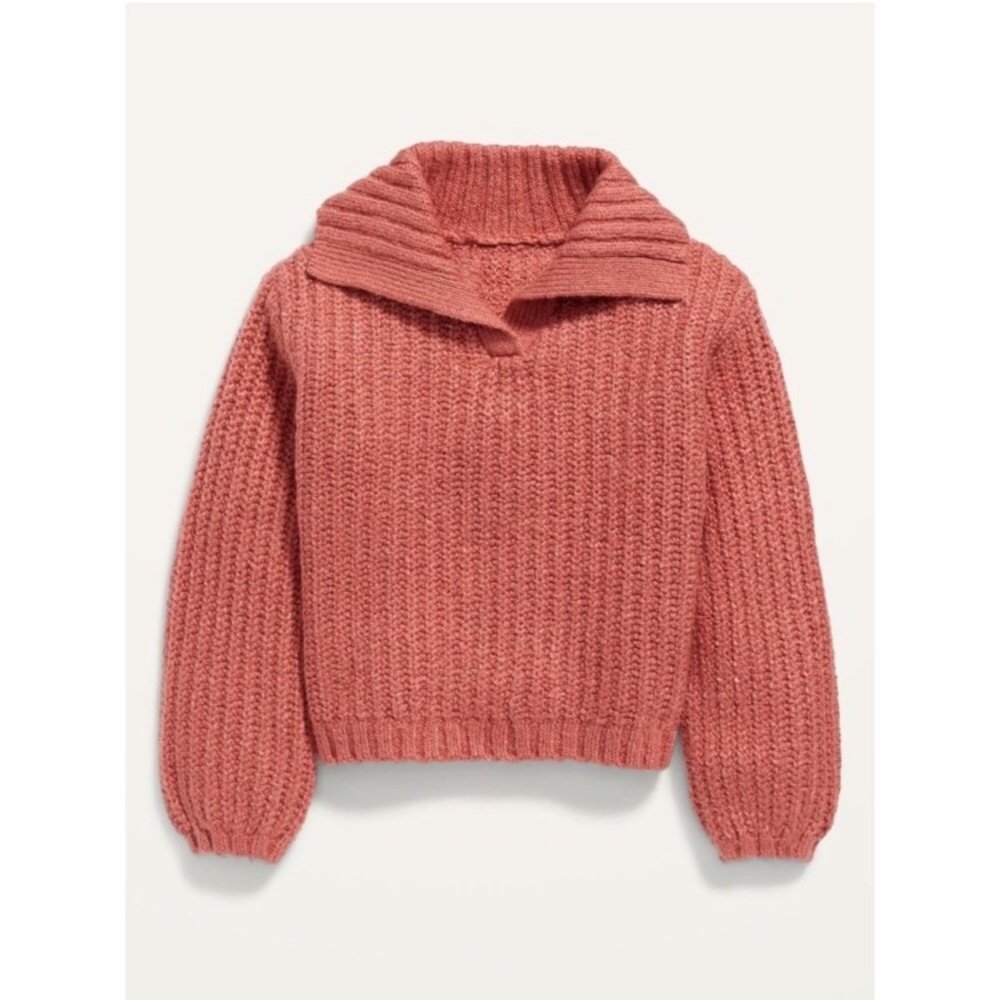 Old Navy Shawl Collar Shaker Stitch Pullover Sweater